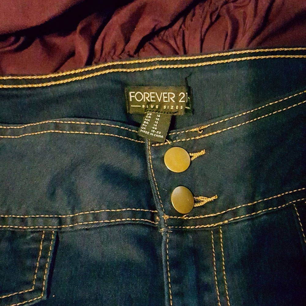 Forever 21 dark blue flare jeans